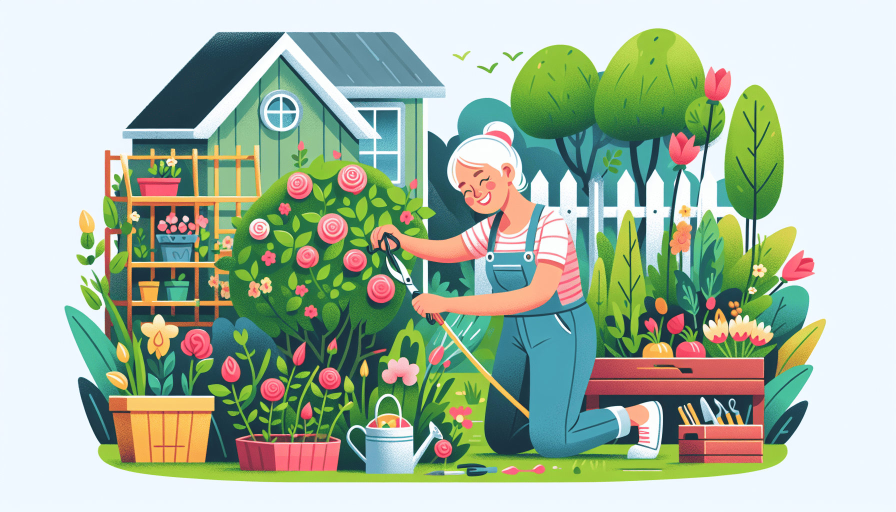 Retiree gardening as a side hustle