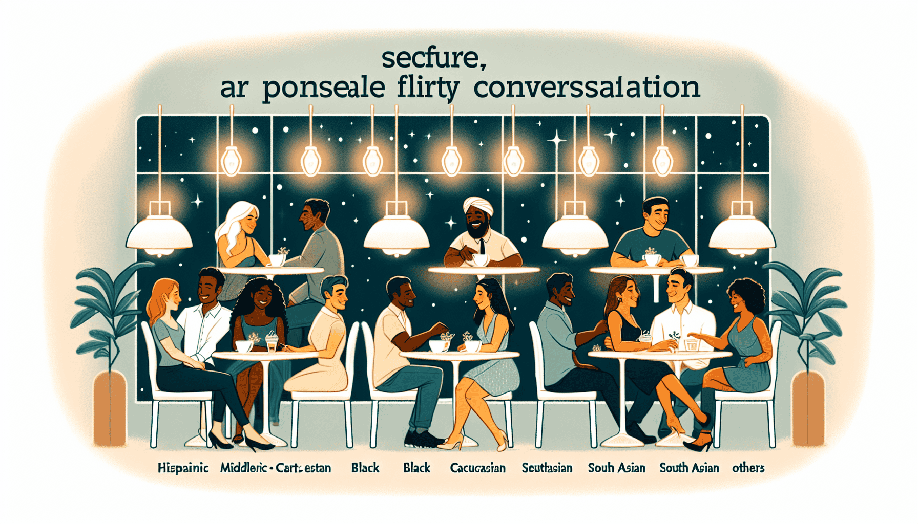 Illustration of paid flirty conversations in a safe online environment
