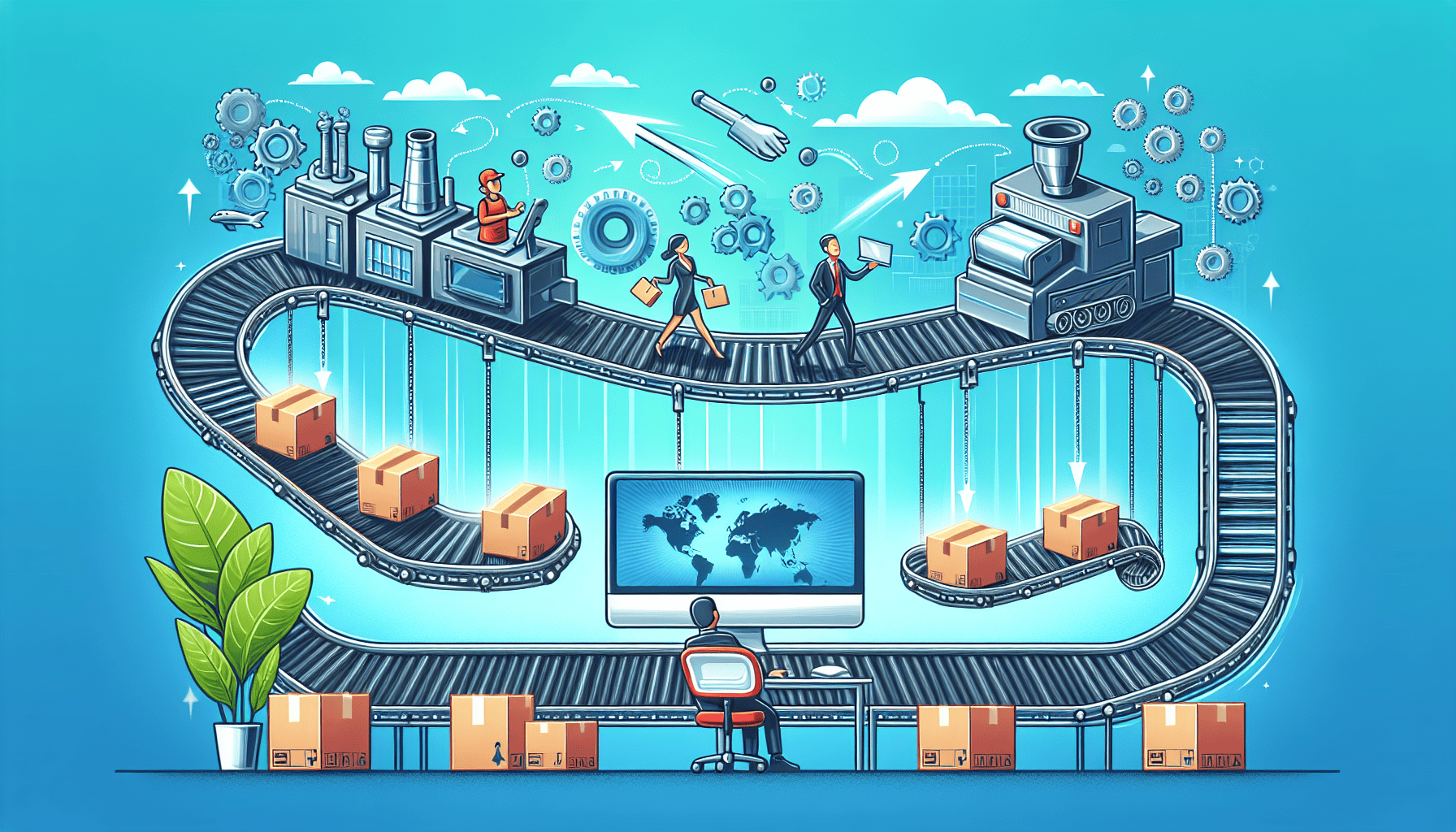 Illustration of dropshipping business model