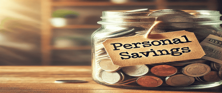 Person savings for business funding.