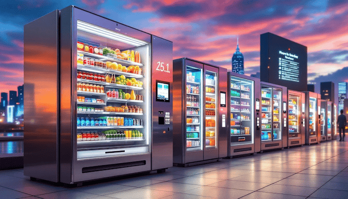 Modern vending solutions featuring smart vending machines that enhance the vending machine business.