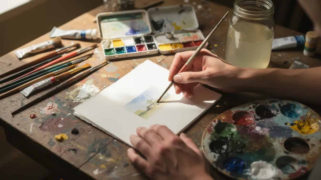 Painting a picture.